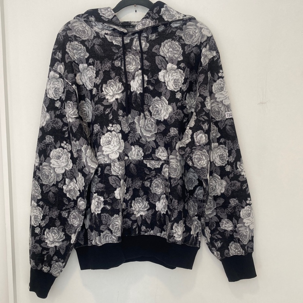 Thisneverthat Black, Gray, White Men's hooded sweatshirt in Size Medium